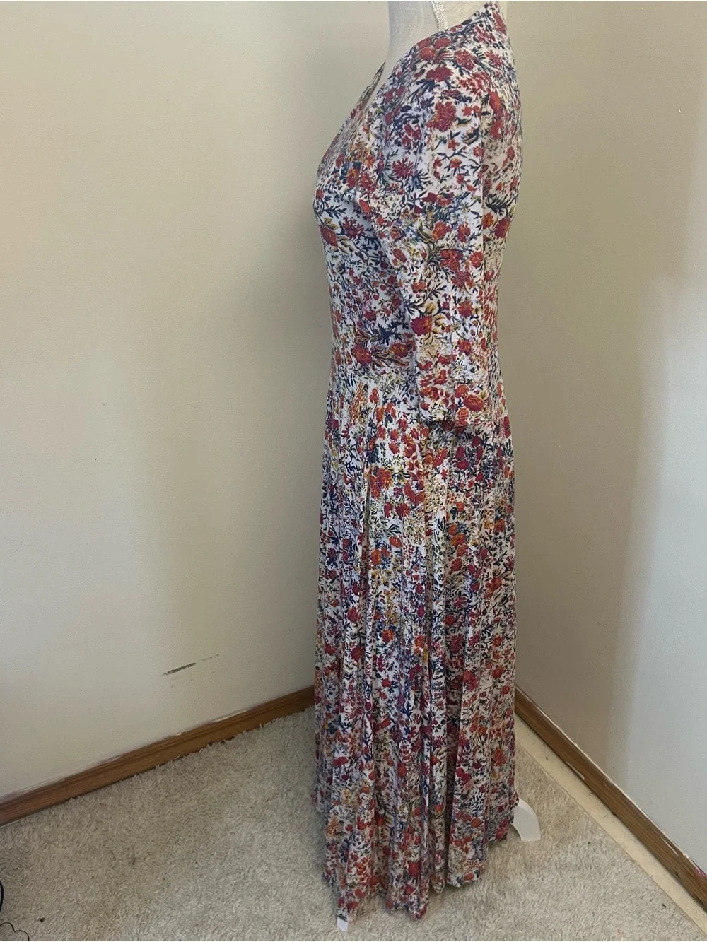 Peruvian Connection Tivoli Maxi Dress XS Multicolor Floral Cottagecore Boho EUC - Picture 4 of 9